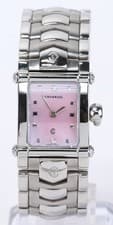 Ladies Charriol Stainless Steel Pink Mother of Pearl & Diamond Watch