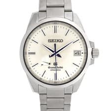 Grand Seiko SBGA079 39mm Titanium Silver Dial Spring Drive Date Box #KN410