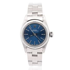 Rolex Lady Oyster Blue Dial 76030 Engine Bezel Blue Dial Watch