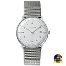 JUNGHANS Max Bill 041/4461.02M Quartz sapphire glass Men's watch 38mm New