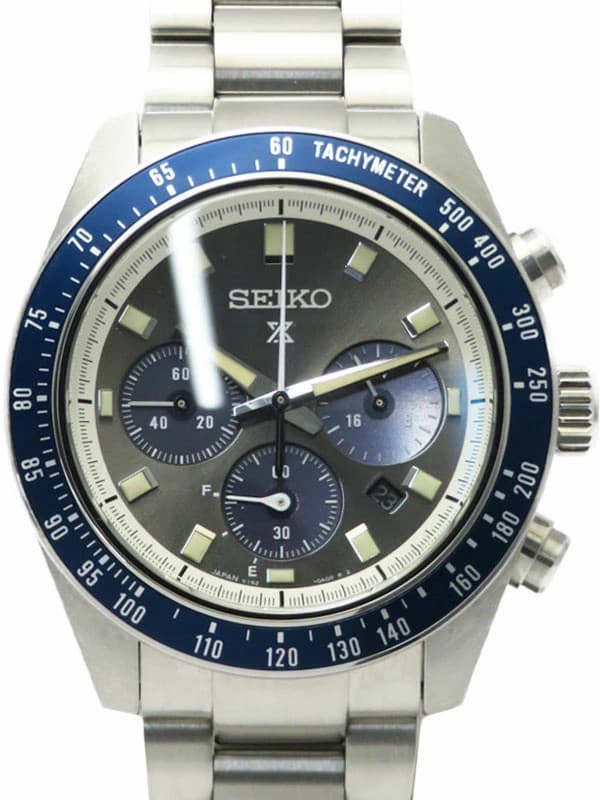 Seiko Prospex Speedtimer Solar Chronograph Watch SBDL111 41mm Blue Dial