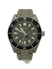 SEIKO Automatic Wristwatch 6R35-00P0 Black Silver Stainless Steel Used