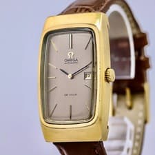 RARE! *NEAR MINT* Vintage 1970s OMEGA De Ville Cal.684 Automatic Gold 25mm Men's