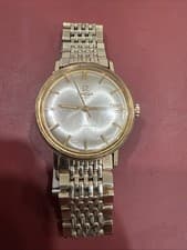 OMEGA Seamaster Gold Plated Band 34mm Automatic Silver Dial Men's Vintage