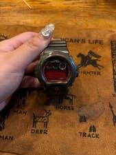 Casio G Shock DW 6900SB 8JF Metallic Grey Red Wristwatch Mens Limited Edition