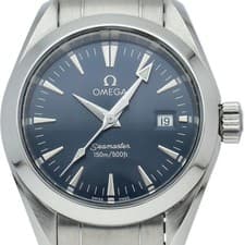 OMEGA Seamaster Aqua Terra Quartz 29mm 2577.80 Stainless Steel WomenWatch bl...