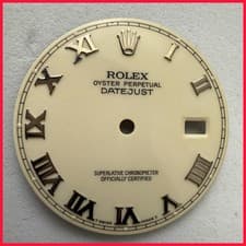 GENUINE ROLEX DATEJUST ROMAN CREAM DIAL FOR 16233, 16018 2 TONE OR 18K MODEL#735