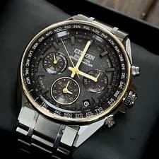 Citizen Attesa Eco-Drive GPS Radio-Controlled Watch, Titanium, Black #QYE5WM