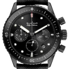 Blancpain Fifty Fathoms Bathyscaphe Black Dial Ceramic Mens Watch 5200 Box Card