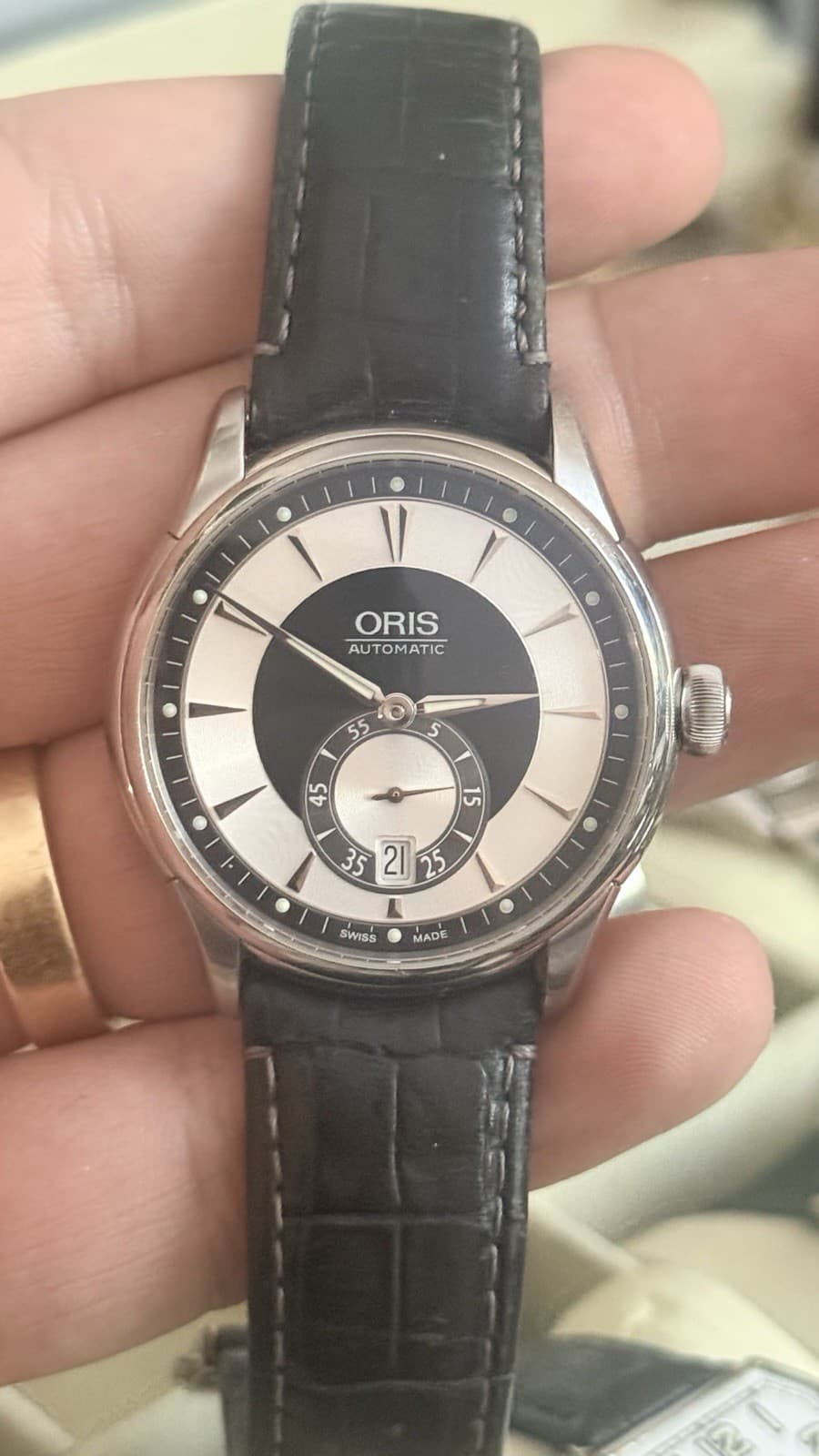 ORIS Artelier 7582 Date Small Second Silver / Black Dial Automatic Men's_910563
