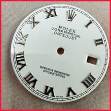 GENUINE ROLEX DATEJUST WHITE ROMAN DIAL FOR 36MM 16234,116234 FOR CAL 3135 #739