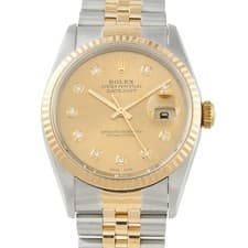 Rolex Datejust 36 Champagne Dial Two Tone Jubilee Watch 16233