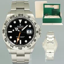2024 Mint Rolex Explorer II 42mm 226570 Black Dial Steel Date Watch Box
