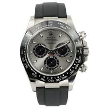 Rolex Daytona 126519LN Ghost 18k White Gold on Oysterflex