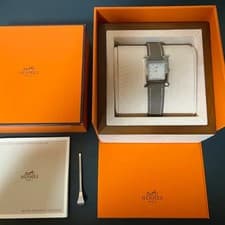 Hermes H Hour Mother-of-Pearl Diamond Dial Watch PM Official