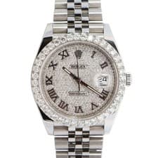 Rolex Datejust 41mm Pave Dial Watch Ref# 126300