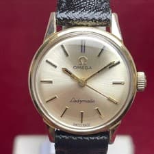 Omega Ladymatic vintage automatic watch with genuine crown and buckle, used