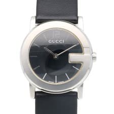 Gucci Women's Wristwatch 101L Steel Quartz Used 1-Year Warranty