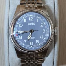 Oris Big Crown Pointer Date Blue Dial 40mm w/ Bracelet + Leather Strap Full Kit