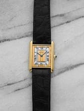 Vintage 1980s Cartier Must de Cartier Vermeil Quartz Striped 25mm