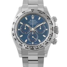 Rolex Cosmograph Daytona Blue Dial 18K White Gold Watch 116509
