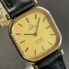 Omega De Ville QZ Square Gold Watch Used