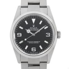 ROLEX Explorer I 114270 black V Number second hand mens