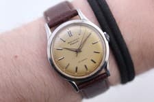 1950s Movado Kingmatic (Ref. 11179) "Borgel Case" 35mm Patina Dial 35mm Working
