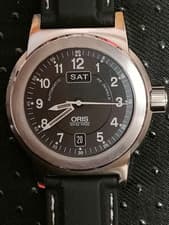 ORIS Big Crown 7500 Automatic Black Day Date Men's Watch Japan Used
