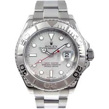 Rolex Yacht-Master 16622 40mm SS Platinum Silver Dial Automatic Date Box #KN118