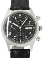IWC Pilot's Watch Freegee Chronograph IW370603 38mm Black Dial Stainless #T219