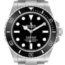 Rolex Submariner No Date Steel Ceramic Bezel Mens Watch 124060 Box Card