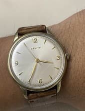 Vintage Zenith Manual Wind 36mm Gold Plated Dial Men’s Watch