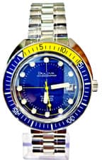96B320 BULOVA OCEANOGRAPHER AUTOMATIC BLUE DIAL MEN'S WATCH M-174