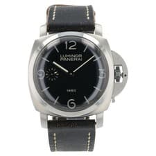 Panerai Luminor Black Dial Stainless Steel 47mm Manual Wind Men’s Watch PAM00127