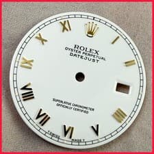 GENUINE ROLEX DATEJUST WHITE ROMAN DIAL FOR 36MM 16233,116233 FOR CAL 3135 #740