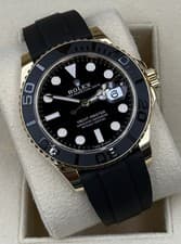 Rolex Yacht-Master 226658 Oysterflex Black Index Dial Yellow Gold 42mm