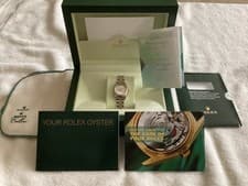 Ladies Rolex 24mm stainless and gold watch silver dial jubilee bracelet