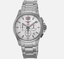new/Longines Conquest V.H.P. Chronograph Silver Dial Men's Watch L3.717.4.76.6