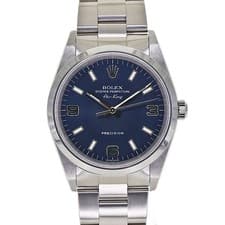 Rolex Air-King 14000M 34mm SS Blue Dial Automatic Watch Box Box Papers #KN252