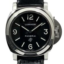 PANERAI LUMINOR BASE LOGO PAM00000 Stainless Steel Mens Watch Black #OK1114