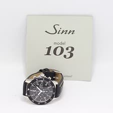 Men's Watch 41mm Case Black Dial Chronograph Automatic Sinn 103.B