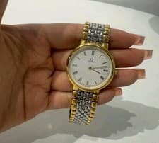 OMEGA Quartz Watch, White Dial