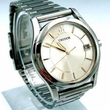Seiko Credor Dress Watch Quartz 8J82 0AB0 Mens Timepiece wrist 17cm TwoTone