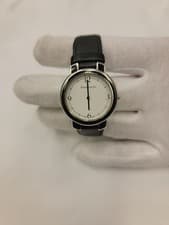 Tiffany & Co Analog Watch Timepiece Leather Strap Stainless Steel Case