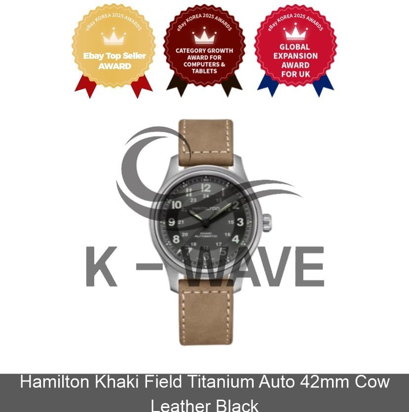 Hamilton Khaki Field Titanium Auto 42mm Cow Leather Black Express