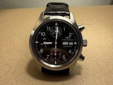 IWC Pilot Chronograph IW3706 Black Dial Automatic 39mm Day Date Unpolished