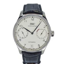 IWC Portugieser IW500712 41mm Stainless Steel Silver Dial Automatic Box #KN177