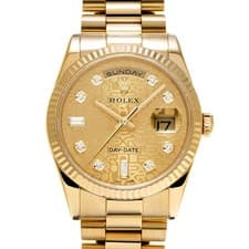 ROLEX Day-Date 36 118238A Champagne computer/diamond WATCH 721913