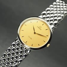 Omega De Ville Mens Quartz Two-Tone Rice Bracelet 32mm Working